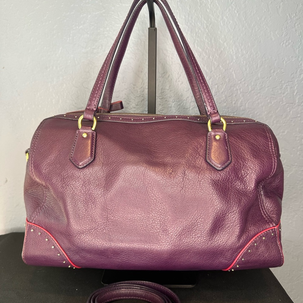 🦄Coach Poppy Studded Leather East/West Satchel 26434🦄 - Picture 4 of 9
